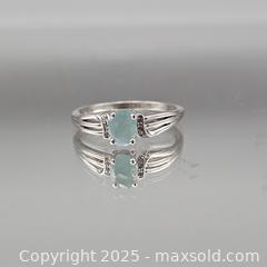 MaxSold Auction: Sterling Silver Oval Light Blue Gemstone Ring, 5–6×4–5mm - Hatboro (Pennsylvania, USA) PARTNER MANAGED Estate Sale Online Auction -  Jacksonville Road