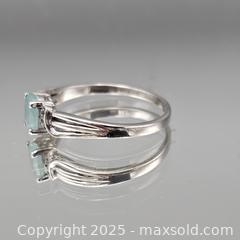 MaxSold Auction: Sterling Silver Oval Light Blue Gemstone Ring, 5–6×4–5mm - Hatboro (Pennsylvania, USA) PARTNER MANAGED Estate Sale Online Auction -  Jacksonville Road