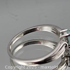 MaxSold Auction: Sterling Silver Oval Light Blue Gemstone Ring, 5–6×4–5mm - Hatboro (Pennsylvania, USA) PARTNER MANAGED Estate Sale Online Auction -  Jacksonville Road