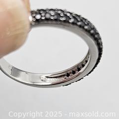 MaxSold Auction: Sterling Silver Pavé-Style Black Gem Band Ring, US 8 - Hatboro (Pennsylvania, USA) PARTNER MANAGED Estate Sale Online Auction -  Jacksonville Road