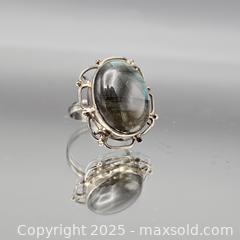 MaxSold Auction: Sterling Silver Ring with Labradorite Oval Cabochon, Size 7 - Hatboro (Pennsylvania, USA) PARTNER MANAGED Estate Sale Online Auction -  Jacksonville Road