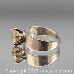 MaxSold Auction: Sterling Silver Ring with Round Yellow Gemstone, Size 7 - Hatboro (Pennsylvania, USA) PARTNER MANAGED Estate Sale Online Auction -  Jacksonville Road