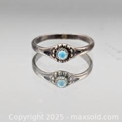 MaxSold Auction: Sterling Silver Ring with Small Turquoise Stone, US 4 - Hatboro (Pennsylvania, USA) PARTNER MANAGED Estate Sale Online Auction -  Jacksonville Road
