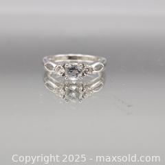 MaxSold Auction: Sterling Silver Three-Stone Ring with Light Blue Round Stone, Size 7.25 - Hatboro (Pennsylvania, USA) PARTNER MANAGED Estate Sale Online Auction -  Jacksonville Road