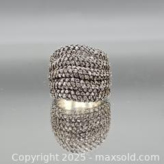 MaxSold Auction: Sterling Silver Wide Pavé Band Ring, Size 8, 10–14 mm - Hatboro (Pennsylvania, USA) PARTNER MANAGED Estate Sale Online Auction -  Jacksonville Road