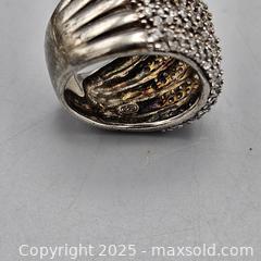 MaxSold Auction: Sterling Silver Wide Pavé Band Ring, Size 8, 10–14 mm - Hatboro (Pennsylvania, USA) PARTNER MANAGED Estate Sale Online Auction -  Jacksonville Road