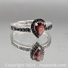 MaxSold Auction: Sterling Silver Women&#39;s Gemstone Halo Pear Ring Size 9 - Hatboro (Pennsylvania, USA) PARTNER MANAGED Estate Sale Online Auction -  Jacksonville Road