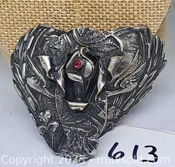 MaxSold Auction: Unique Women&#39;s Silvertone Belt Bucle, flowers, cabochon  - Hatboro (Pennsylvania, USA) PARTNER MANAGED Estate Sale Online Auction -  Jacksonville Road