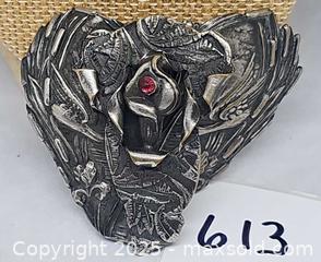 MaxSold Auction: Unique Women&#39;s Silvertone Belt Bucle, flowers, cabochon  - Hatboro (Pennsylvania, USA) PARTNER MANAGED Estate Sale Online Auction -  Jacksonville Road