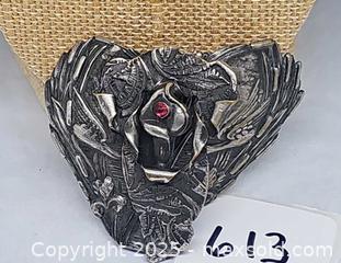 MaxSold Auction: Unique Women&#39;s Silvertone Belt Bucle, flowers, cabochon  - Hatboro (Pennsylvania, USA) PARTNER MANAGED Estate Sale Online Auction -  Jacksonville Road