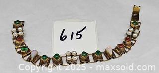 MaxSold Auction: vintage Renaissance Revival-style gold-toned bracelet with various stones - Hatboro (Pennsylvania, USA) PARTNER MANAGED Estate Sale Online Auction -  Jacksonville Road