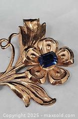MaxSold Auction: Vintage Sterling Flower Brooch, Blue Stone center  - Hatboro (Pennsylvania, USA) PARTNER MANAGED Estate Sale Online Auction -  Jacksonville Road