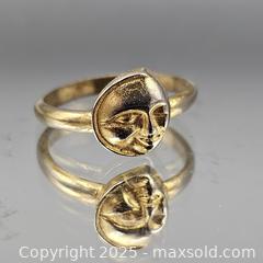 MaxSold Auction: Women&#39;s Yellow Gold-Tone Crescent Moon Ring, Size 7 - Hatboro (Pennsylvania, USA) PARTNER MANAGED Estate Sale Online Auction -  Jacksonville Road