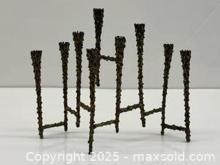 MaxSold Auction: 1960s MCM Brutalist Brass Candleholder Menorah - Toronto (Ontario, Canada) PARTNER MANAGED Estate Sale Online Auction - Esander Drive (STORAGE)