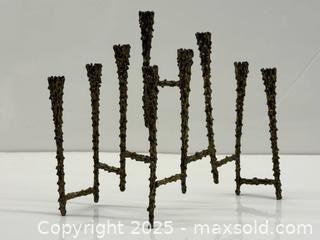 MaxSold Auction: 1960s MCM Brutalist Brass Candleholder Menorah - Toronto (Ontario, Canada) PARTNER MANAGED Estate Sale Online Auction - Esander Drive (STORAGE)