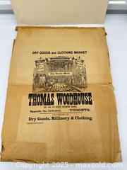 MaxSold Auction: Antique King St Toronto Dry Goods + Clothing Store Advertisement Large Paper Sheet  - Toronto (Ontario, Canada) PARTNER MANAGED Estate Sale Online Auction - Esander Drive (STORAGE)