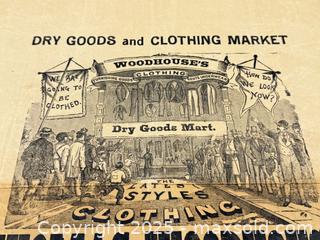 MaxSold Auction: Antique King St Toronto Dry Goods + Clothing Store Advertisement Large Paper Sheet  - Toronto (Ontario, Canada) PARTNER MANAGED Estate Sale Online Auction - Esander Drive (STORAGE)