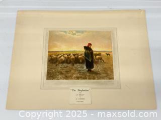MaxSold Auction: Antique Signed Aquatint Print “The Shepherdess”  - Toronto (Ontario, Canada) PARTNER MANAGED Estate Sale Online Auction - Esander Drive (STORAGE)