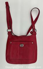 MaxSold Auction: Coach Red Penelope Slim Crossbody bag with Silver Hardware   - Toronto (Ontario, Canada) PARTNER MANAGED Estate Sale Online Auction - Esander Drive (STORAGE)