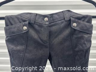MaxSold Auction: Emilio Pucci Black Faux Suede Women’s Moto Pants Sz S - Toronto (Ontario, Canada) PARTNER MANAGED Estate Sale Online Auction - Esander Drive (STORAGE)