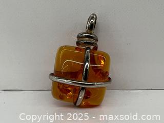 MaxSold Auction: Modern Amber + Silver Pendant - Toronto (Ontario, Canada) PARTNER MANAGED Estate Sale Online Auction - Esander Drive (STORAGE)