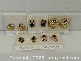 MaxSold Auction: Nina Ricci Clip On Earrings New Old Stock  - Toronto (Ontario, Canada) PARTNER MANAGED Estate Sale Online Auction - Esander Drive (STORAGE)