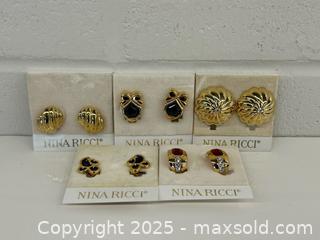 MaxSold Auction: Nina Ricci Clip On Earrings New Old Stock  - Toronto (Ontario, Canada) PARTNER MANAGED Estate Sale Online Auction - Esander Drive (STORAGE)