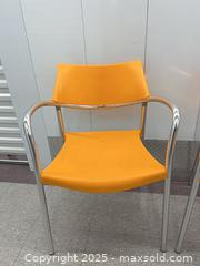 MaxSold Auction: Pair of Orange Amat Splash Chairs  - Toronto (Ontario, Canada) PARTNER MANAGED Estate Sale Online Auction - Esander Drive (STORAGE)