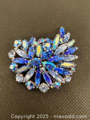 MaxSold Auction: Sherman Blue Rhinestone Costume Jewelry Brooch - Toronto (Ontario, Canada) PARTNER MANAGED Estate Sale Online Auction - Esander Drive (STORAGE)
