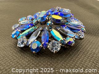 MaxSold Auction: Sherman Blue Rhinestone Costume Jewelry Brooch - Toronto (Ontario, Canada) PARTNER MANAGED Estate Sale Online Auction - Esander Drive (STORAGE)