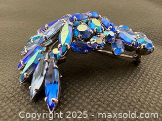 MaxSold Auction: Sherman Blue Rhinestone Costume Jewelry Brooch - Toronto (Ontario, Canada) PARTNER MANAGED Estate Sale Online Auction - Esander Drive (STORAGE)