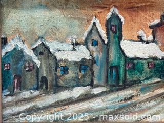 MaxSold Auction: Small Vintage Winter Landscape Oil Painting - Toronto (Ontario, Canada) PARTNER MANAGED Estate Sale Online Auction - Esander Drive (STORAGE)