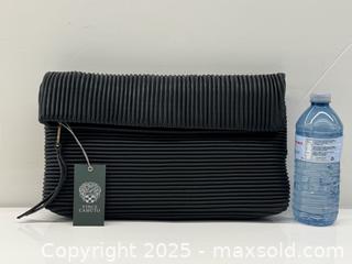 MaxSold Auction: Vince Camuto Karli Black Ribbed Clutch Purse BNWT - Toronto (Ontario, Canada) PARTNER MANAGED Estate Sale Online Auction - Esander Drive (STORAGE)