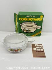 MaxSold Auction: Vintage Corning Ware Spice O’Life Dish with Glass Cover New Old Stock - Toronto (Ontario, Canada) PARTNER MANAGED Estate Sale Online Auction - Esander Drive (STORAGE)