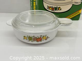 MaxSold Auction: Vintage Corning Ware Spice O’Life Dish with Glass Cover New Old Stock - Toronto (Ontario, Canada) PARTNER MANAGED Estate Sale Online Auction - Esander Drive (STORAGE)
