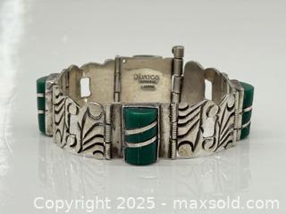 MaxSold Auction: Vintage Mexican Sterling Silver + Green Onyx Bracelet  - Toronto (Ontario, Canada) PARTNER MANAGED Estate Sale Online Auction - Esander Drive (STORAGE)