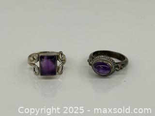 MaxSold Auction: Vintage Sterling Silver Amethyst Rings  - Toronto (Ontario, Canada) PARTNER MANAGED Estate Sale Online Auction - Esander Drive (STORAGE)