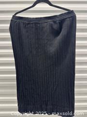 MaxSold Auction: Vintage YSL Yves Saint Laurent Rive Gauche Paris Black Ribbed Knit Midi Skirt  - Toronto (Ontario, Canada) PARTNER MANAGED Estate Sale Online Auction - Esander Drive (STORAGE)