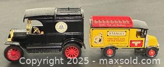 MaxSold Auction: 1913 Ford Model T Van Bank American Telephone &#38; Telegraph AT&T / 1920 Corgi Classics Mack Truck &#34;Stanley Tools&#34; Diecast  - Newmarket (Ontario, Canada) PARTNER MANAGED Reseller Online Auction - Walter Avenue