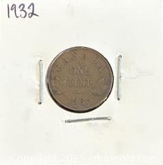 MaxSold Auction: 1932 Cdn. King George V One Cent  - Newmarket (Ontario, Canada) PARTNER MANAGED Reseller Online Auction - Walter Avenue