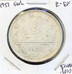 MaxSold Auction: 1951SWL Cdn. Silver King George VI 1 Dollar  - Newmarket (Ontario, Canada) PARTNER MANAGED Reseller Online Auction - Walter Avenue