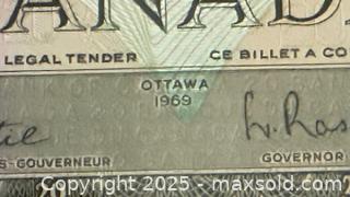 MaxSold Auction: 1969 Cdn. Queen Elizabeth II 20 Dollars Paper Banknote  - Newmarket (Ontario, Canada) PARTNER MANAGED Reseller Online Auction - Walter Avenue