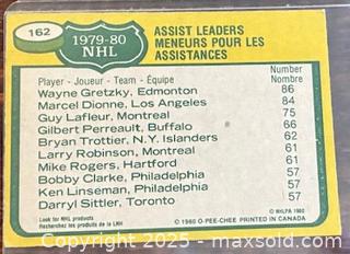 MaxSold Auction: 1980-1 O-Pee-Chee Assist Leaders NHL Hockey Collectible Trading Card  - Newmarket (Ontario, Canada) PARTNER MANAGED Reseller Online Auction - Walter Avenue