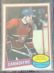 MaxSold Auction: 1980-1 O-Pee-Chee Serge Savard Canadiens NHL Hockey Collectible Trading Card  - Newmarket (Ontario, Canada) PARTNER MANAGED Reseller Online Auction - Walter Avenue