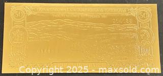 MaxSold Auction: 1987 Limited Edition Antigua/Barbuda $50 Silver/Gold Banknote - Captain Henry Mainwaring and the Resistance  - Newmarket (Ontario, Canada) PARTNER MANAGED Reseller Online Auction - Walter Avenue