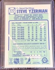 MaxSold Auction: 1990-1 O-Pee-Chee Steve Yzerman Red Wings Hockey Collectible Trading Card  - Newmarket (Ontario, Canada) PARTNER MANAGED Reseller Online Auction - Walter Avenue