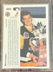 MaxSold Auction: 1991-2 Upper Deck Award Winner Hologram Conn Smythe Trophy Mario Lemieux Hockey Collectible Trading Card  - Newmarket (Ontario, Canada) PARTNER MANAGED Reseller Online Auction - Walter Avenue