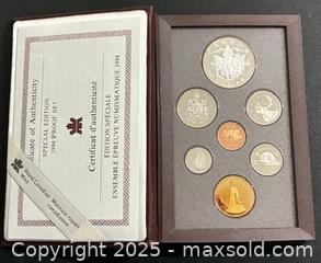 MaxSold Auction: 1994 Cdn. Silver Proof Special Edition Double Dollar Coin Set  - Newmarket (Ontario, Canada) PARTNER MANAGED Reseller Online Auction - Walter Avenue