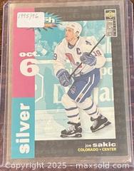 MaxSold Auction: 1995-6 Upper Deck Collector's Choice "You Crash The Game" Silver Bonus Joe Sakic Hockey Collectible Trading Card  - Newmarket (Ontario, Canada) PARTNER MANAGED Reseller Online Auction - Walter Avenue