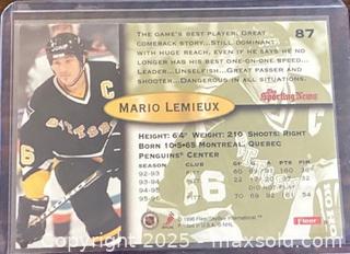 MaxSold Auction: 1996-7 Fleer Skybox Metal Universe Mario Lemieux Hockey Collectible Trading Card  - Newmarket (Ontario, Canada) PARTNER MANAGED Reseller Online Auction - Walter Avenue
